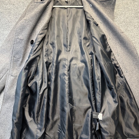 a.n.a Peacoat Women Medium Gray Wool Blend Double Breasted Belt - Picture 4 of 11